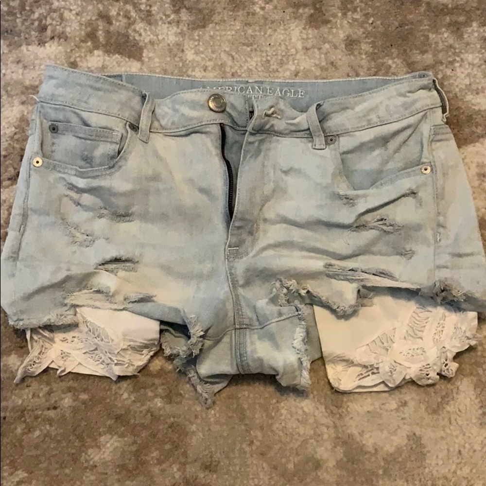 American Eagle Lace Pocket Hi Rise Shorts